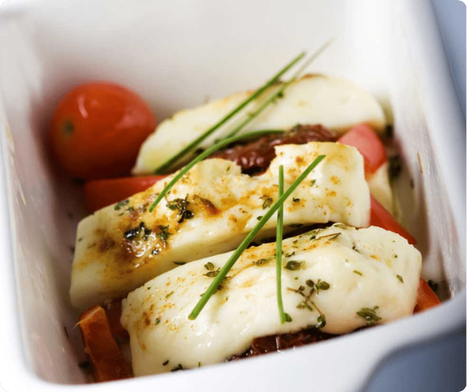 Gebratener Halloumi mit Gemüsepaket