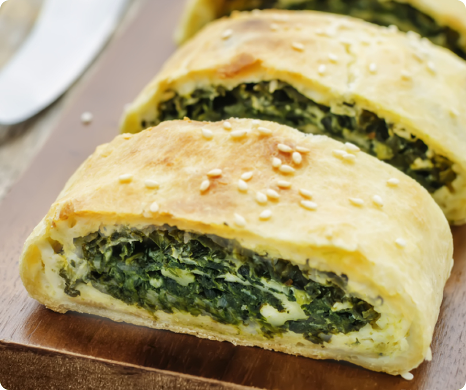 Spinat-Champignon-Strudel