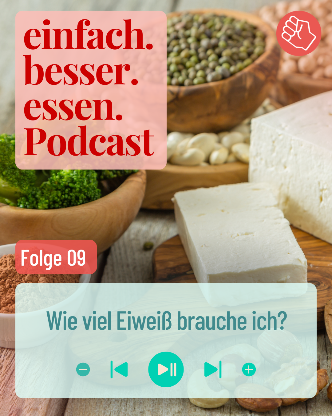 Verschiedene pflanzliche Eiweißquellen liegen auf dem Tisch