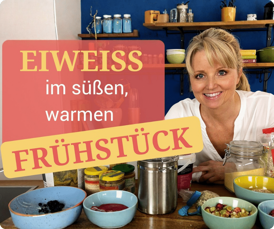 Eiweiß im süßen, warmen Frühstück