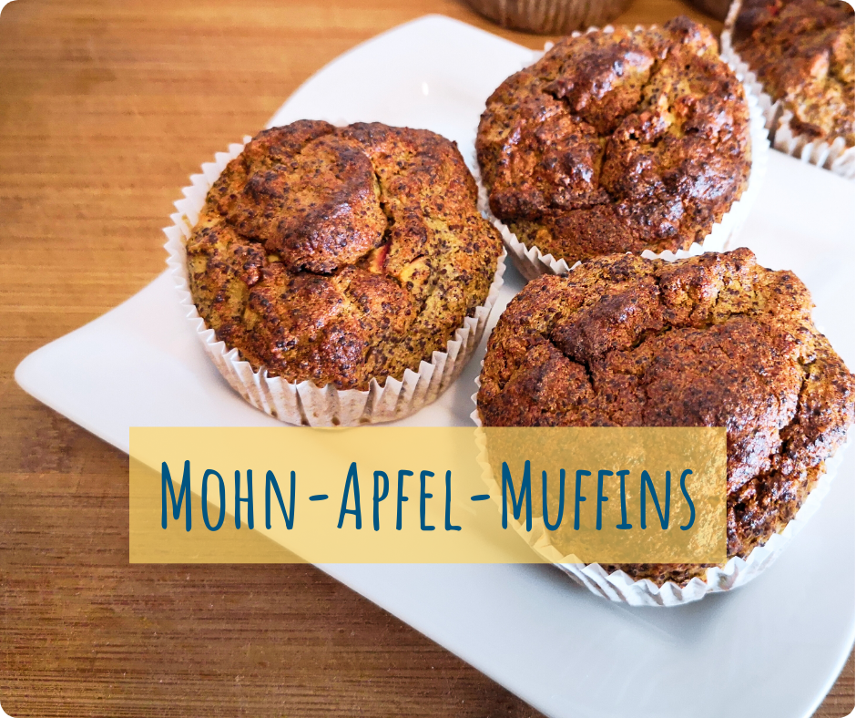 Mohn-Apfel-Muffins ohne Zucker | Faustformel