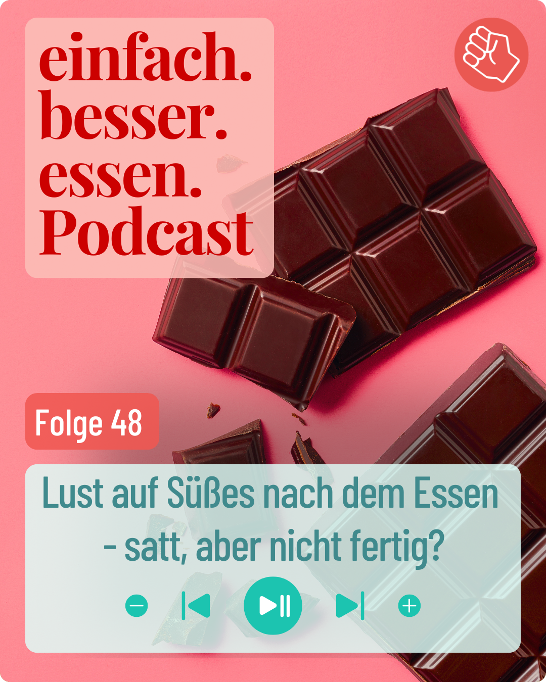 Schokoladentafel liegt auf rosa Untergrund.