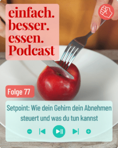 Titelbild mit einem roten Apfel auf einem Teller. Zwei Hände halten Besteck und versuchen den Apfel zu schneiden.