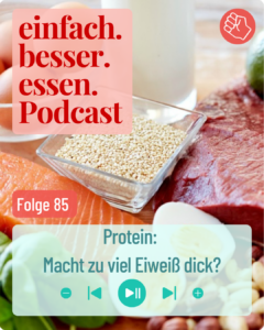 Titelbild mit verschiedenen Eiweißquellen und zu viel Protein.