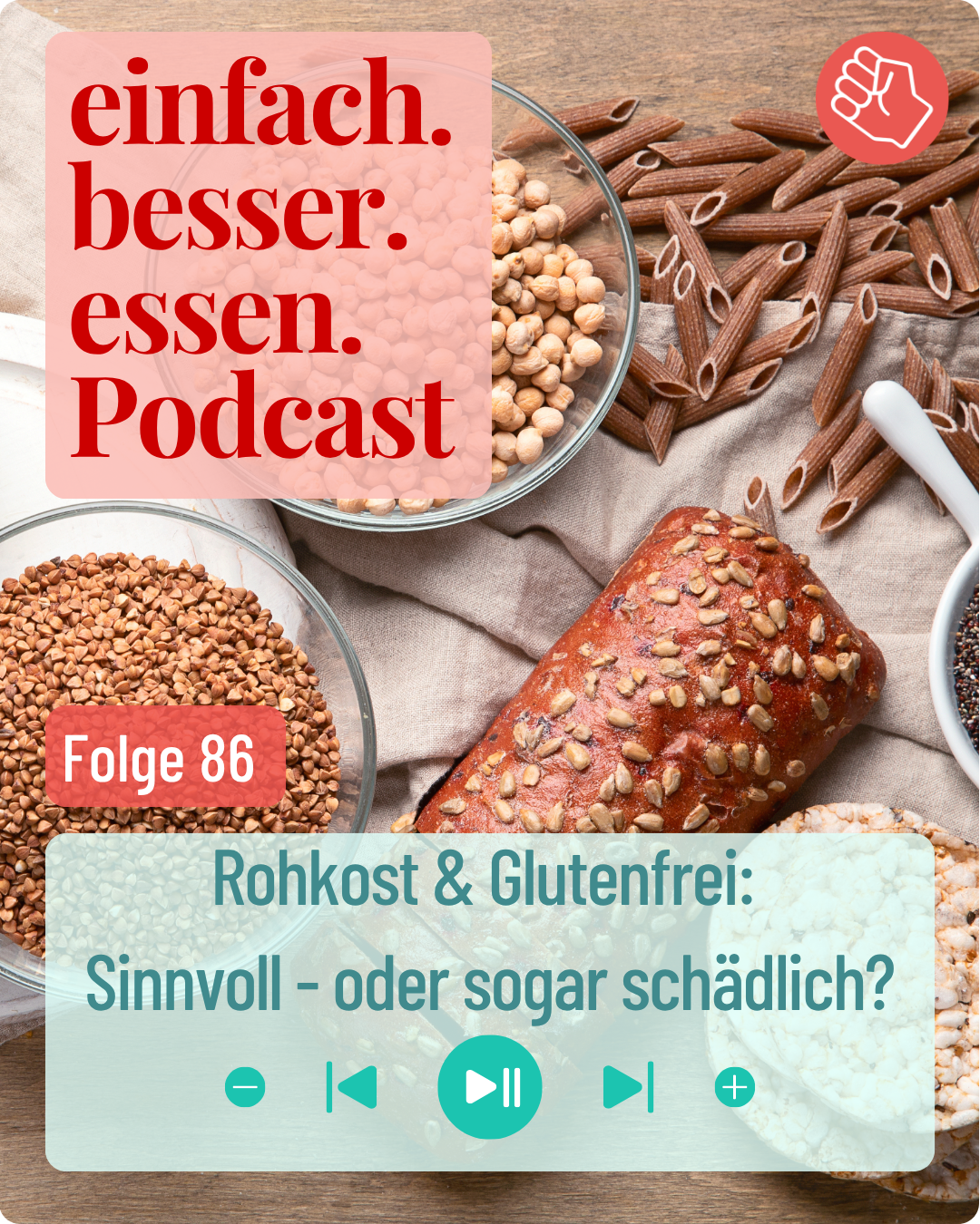Titelbild mit verschiedenen glutenfreien Getreideprodukten.