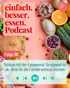 Gesunde und ungesunde Mahlzeit für die Familie extra kochen.